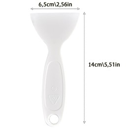 Ryaupy 2 x Hard Plastic Ice Scraper for Fridge and Freezer - Accessory Scraper - Practical Frost Scoop, Easy Cooling Iron Removal (White)