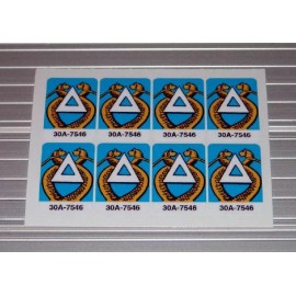 Williams Time Warp Pinball Machine Drop Target Decal Set