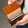 Greole Men's Business Card Holder, Genuine Leather, Pass Case, Card
