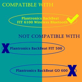 TaiZiChangQin FIT 6100 Upgrade Ear Pads Cushions Memory Foam Replacement Earpads Compatible with Plantronics BackBeat FIT 6100 Wireless Bluetooth Headphone