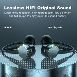 Bluetooth Headphones, 5.1 Wireless Sports Earbuds, Stereo in-Ear Earphones, Noise Cancelling Headsets for Gym Running Workout (Black)