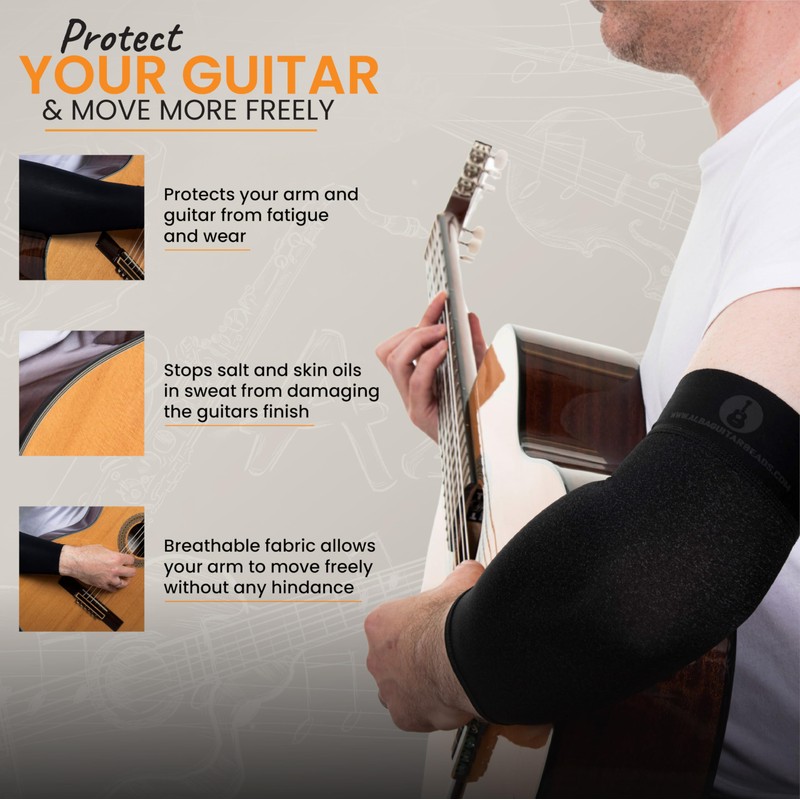 Alba Guitar Beads Grey short arm sleeve for guitarists, for