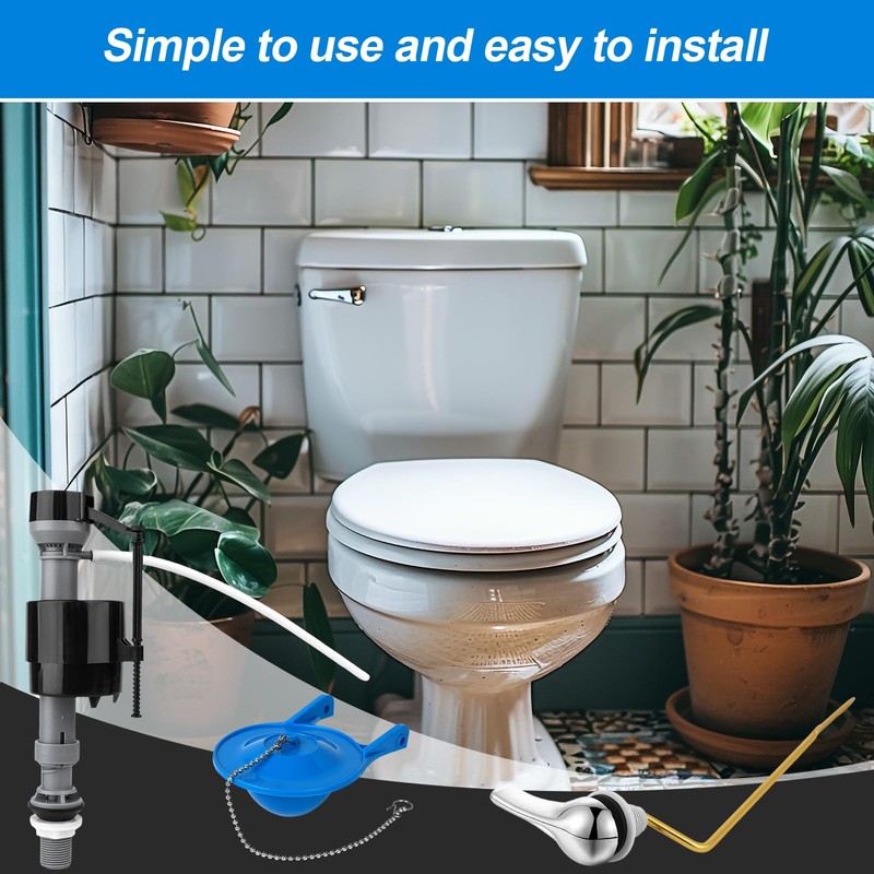 Universal Toilet Flusher Replacement Kit Toilet Flush Flapper Repair Kit