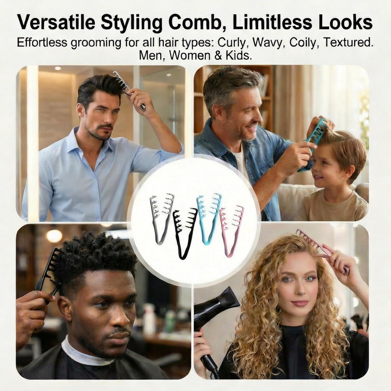 4-Pack Volumizing Comb, Hair Root Lifter Comb for Fluffy Styling,