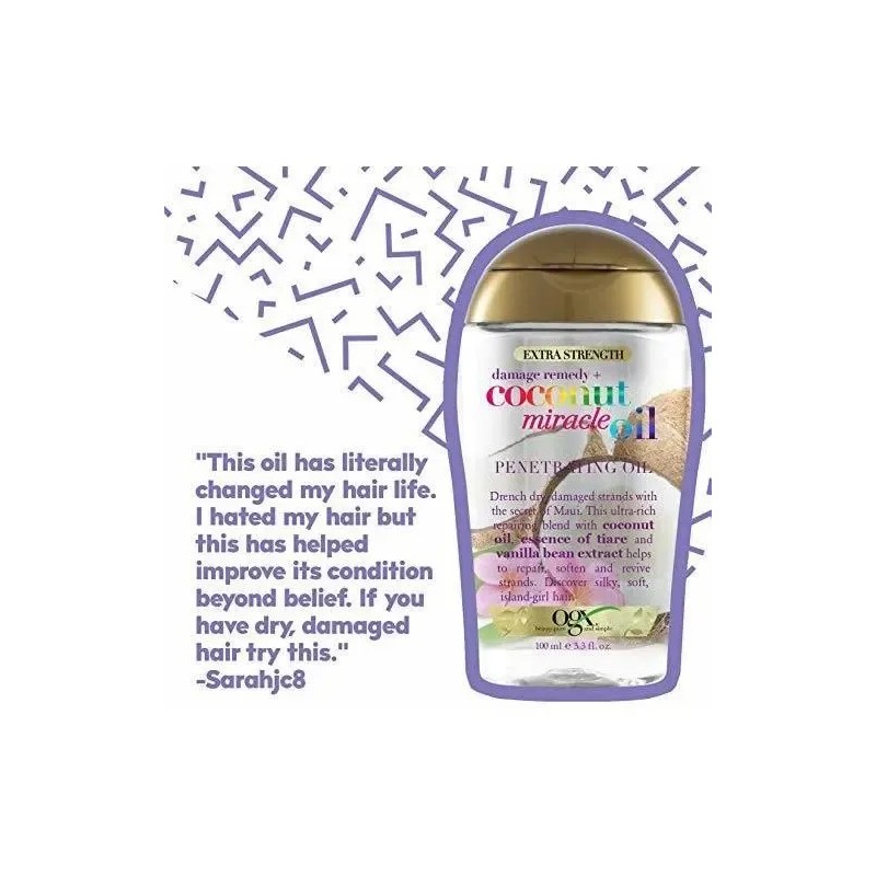 Remedio De Daño Extra Fuerte De Ogx Coconut Miracle