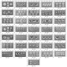 caralin 36Pcs Size Nail Art Silicone Mold Leaves Flower Animals Template Acrylic Gel Tools Resin Mold Jewelry Making Tools, As Pic Shows
