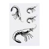 Azeeda 4 x 'Knallgarnelen' Temporäre Tattoos - Wasserfest, Hautfreundlich &
