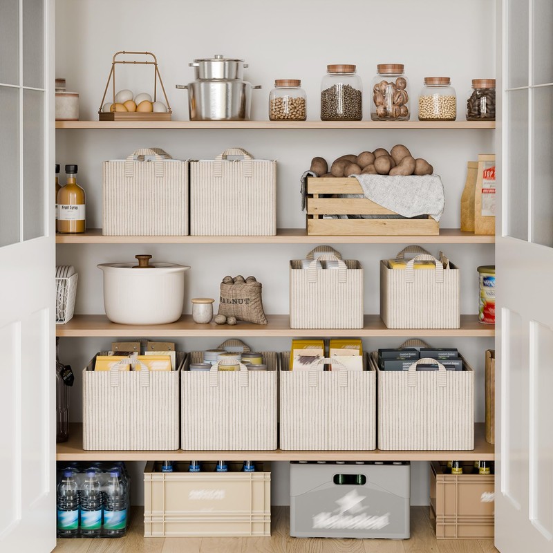 StorageWorks Storage Bins, Fabric Storage Bins for Shelves, Storage Baskets