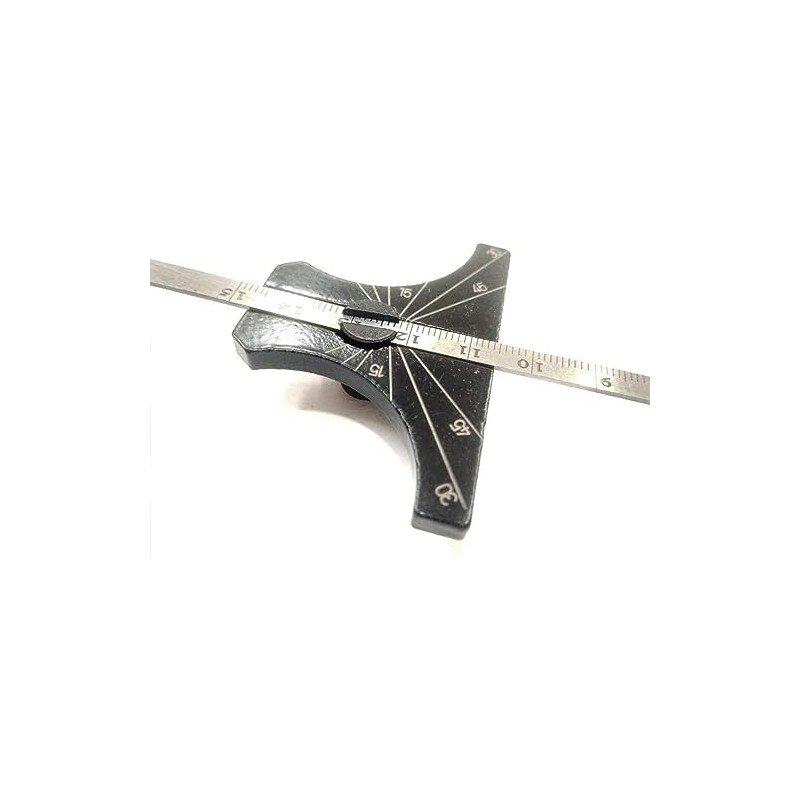 Precision Stainless Steel Ruler Engineer's Depth Gauge Metric & Imperial