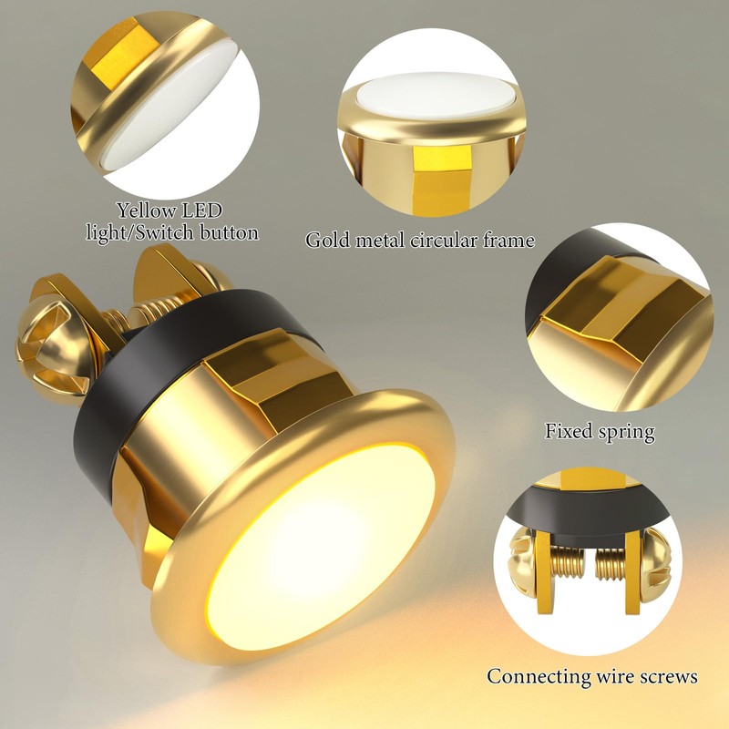 2 Pack Lighted Doorbell Button Doorbell Switches Wired Door Bell