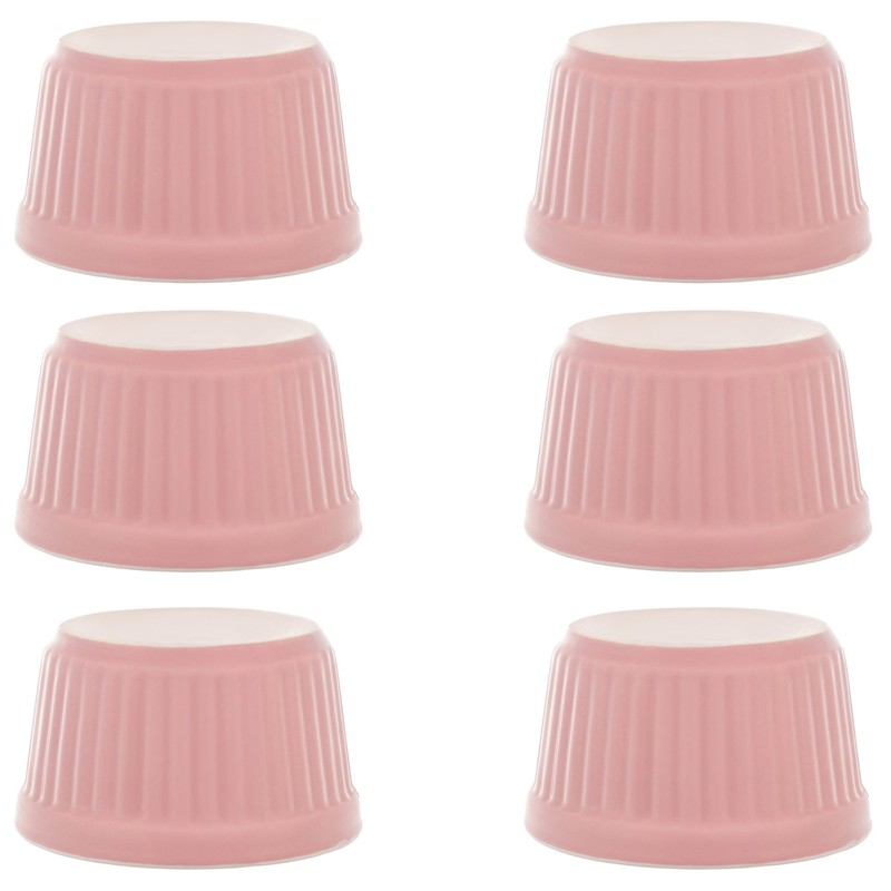 KADAX Soufflé Moulds Set, 6 Pieces, Diameter 9 cm, Crème