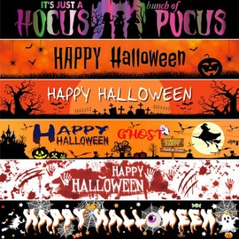 Horror Theme Character Banners for Garden & Party Decoration Banner 180*40Cm + Halloween 04 10ea