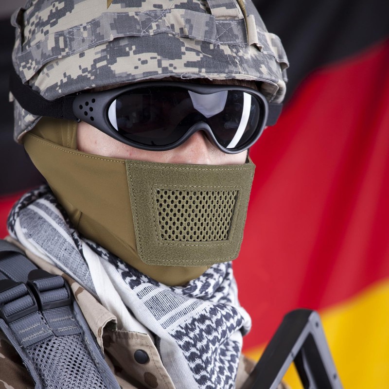 Qavctw Airsoft Balaclava Mesh Mask Full Face Tactical Breathable Mask