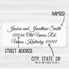60ct - Return Address in White Ink on Clear Transparent