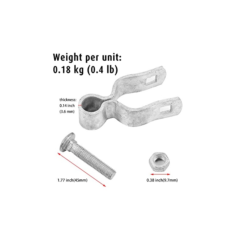4 Pack Heavy Duty Chain Link Fence Solid Gate Post