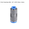 sourcing map Straight Push to Connector Reducer Fitting 12mm to