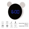Mirrored Digital Alarm Clock Cute Mice Ear Shape LED Mirror