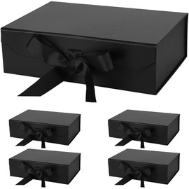4 Piezas 20x18x8CM Plegable Magnética Caja de Regalo con Cinta