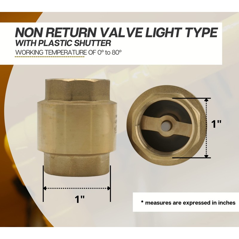 DOJA Barcelona Check valve water, PN16 backflow valve with 1