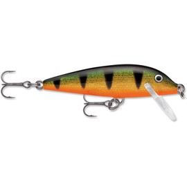 Rapala CountDown Lure with Two No. 7 Hooks, 1.5-2.4 m Swimming Depth, 7 cm Size, Legendary Perch