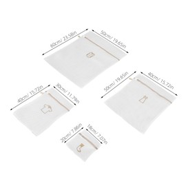 BUGUUYO 4pcs Laundry Bags for Washing Machine Multi Mesh Wash Bags with Zipper Reusable Net Washer Sack for Travel Organization Deformation Care