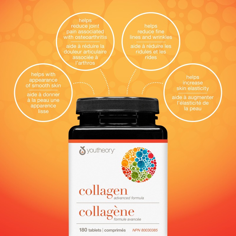 Youtheory Collagen Advanced Formula with Vitamin C, Hydrolyzed Formula for