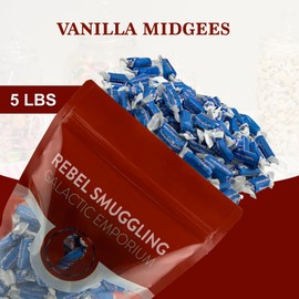 Vanilla Fruit Chews Bulk 5lbs bag of Blue Individually Wrapped Candies by Rebel Smuggling Galactic Emporium
