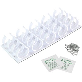 Simple Houseware Spice Gripper Clips Strips Cabinet Holder - 4 Strips, Holds 20 Jars, White