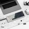 double shot PBT keycaps,white and black,Topographic keycaps,lines backlit,Shine Through keycap,Side