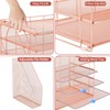 AUPSEN Rose Gold Desk Accessories Organizer,5-Tier Desktop Paper File Organizer
