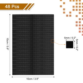 MECCANIXITY 28800 PCS Glass Mirrors Disco Ball Tiles Self-Adhesive Black Mirror Mosaic Tiles 5 x 5mm for Disco Ball, DIY Craft, KTV Decoration 48 Sheet