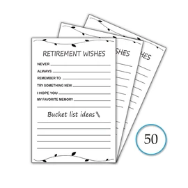 Besttile Advice and Wishes Cards|Retirement Party Advice and Wishes Cards 4x6inch - Pack of 50