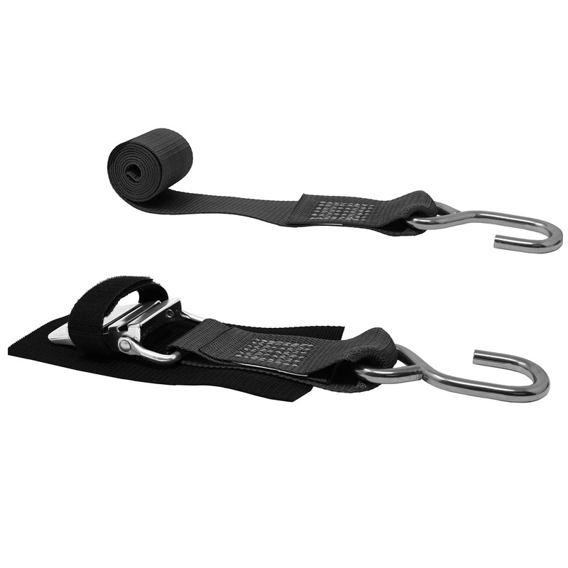 CustomTieDowns 2 Pack, 2 Inch x 4.5 Foot Stainless Steel