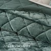 EVERGRACE Luxury Crushed Velvet Quilt Set King Size, Diamond Quilted
