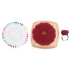Pin Cushion Kit Cute Pumpkin Shape Pin Cushion Wooden Base