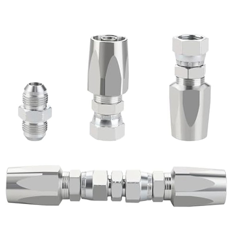 Peakloong 2PCS Reusable Hydraulic Fittings 1/4Inch ID Hydraulic Hose Field