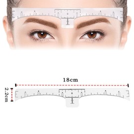 Hsyadazi Eyebrow Ruler, 100 Pieces Translucent Eyebrow Sign Ruler Stickers for Beginners Disposable Permanent Makeup Eyebrow Microblading Stencil