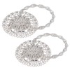 2Pcs Magnetic Curtain Tiebacks Stainless Steel Sparkling Crystal Flower Curtain