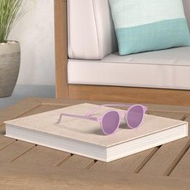 ZENOTTIC Polarized Round Sunglasses, Stylish Sunglasses for Men and Women Retro Classic, Multi-Style Selection, Purple, Medium