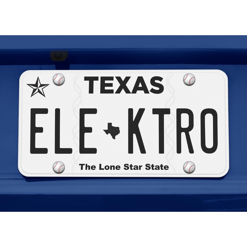 Elektroplate Baseball Chrome Plated Sports License Plate Screw Cap Covers