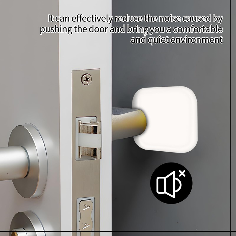 Seimneire 6 Pcs Square Door Stoppers Wall Protectors, Self Adhesive