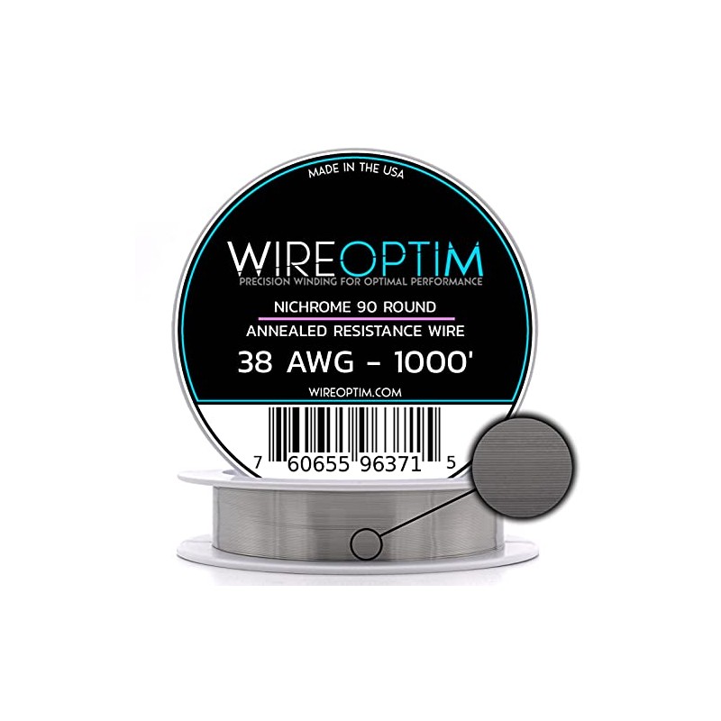 WIREOPTIM - 38 AWG - Nichrome 90 Resistance Wire -