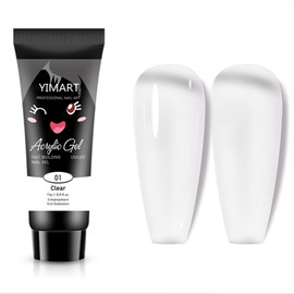 YIMART Poly Nail Gel,12 Nude Colors Neutral Classic Color Gel Nail Builder Long Lasting Hard Gel for Nail Extension French Manicure Gel Acrylic Kit Gel Nail Builder (Clear, 15ML)