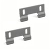2 PCS Gray Plastic Shower Door Bottom Hook Guide with