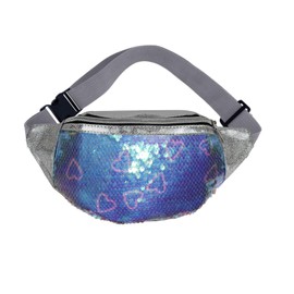AfitLulu Sequin Bum Bag Women's Small with Adjustable Waist Straps, Shiny Belt Bag, Women's PU Leather Sling Bag with Multiple Styles for Running, Cycling, Hiking, Style 4, Stylish