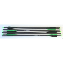 Hobo Archery Products 6 Super Fast Crossbow Bolts 22" 100% Carbon Black/Green Parabolic Hobo Archery - 6