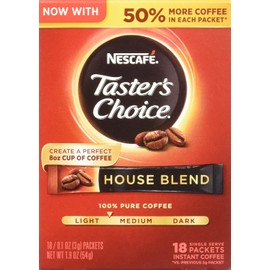 Nescafe Taster's Choice Instant Coffee, House Blend, 1.9 Ounce (Pack of 8)
