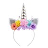 Nishine Unicorn Horn Floral Headband Glitter Ears Pony Head Bands