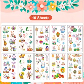 xutengy Easter Basket Stuffer Temporary Tattoos for Kids, easter basket essentials Easter Decorations Party Favors Supplies，Easter Hunt for teens girls babies adults