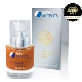 Inspira Skin Accents Magic Glow Golden Tan Booster accelerates the natural tanning process when sunbathing - makes sun-stressed skin delicate